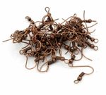 Earring Hooks Wires Fish Hooks Red Copper Plated Ear Wires Nickel Free Lead Free