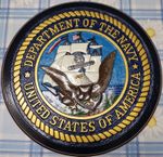 US Navy Dept. of the Navy Seal Plaque – 35×35 cm Wood Military Emblem, 1.115kg