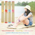 2PC 180cm x 60cm Straw Beach Mat Roll Up Carry Mat Travel Picnic Holiday Camping