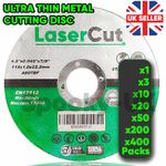 LaserCut (4.5") 115mm x 1mm x 22.2mm Thin Stainless Steel Metal Cutting Discs
