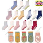 3x/5x Baby Boys Girls Non-Slip Grip Ankle Socks Toddlers Seamless Socks 1-3Y