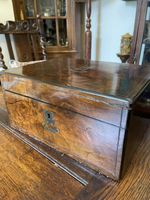 Antique Victorian Solid Wooden Writing Slope Box