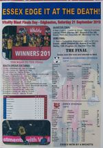 Essex CCC Vitality Blast t20 winners 2019 - souvenir print