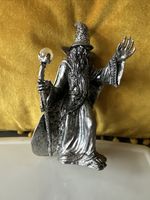 5.5” Fantasy Wizard Statue With Crystal Ball From 1970s