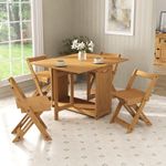 Corona Butterfly Drop Leaf Dining Table and 4 Chairs Wax Santos