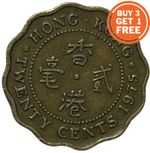 20 CENTS HONG KONG - CHOICE OF DATE FROM 1975 - 1998