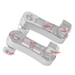 Black)Adjustable Motorcycle Foot Pegs Extension Bracket Black