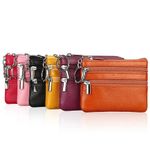 PU Leather Money Coin Purse 2024 New with Key Ring Waterproof Pocket Purse Zippe
