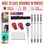 4 Pack Adjustable Dust Barrier Pole Kit 10FT Telescoping Poles w/2 Zippers & Bag