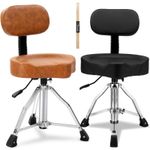 Drum Throne W/ Backrest Removable Hydraulic Drum Stool + A Pair Drumstick