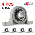 4x KP KP001 Pillow Block Bearings - 12mm - Bore Shaft Support Mount UK Stock