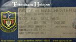 2003 Tottenham Hotspur V Manchester United Premier League Match Ticket Stub