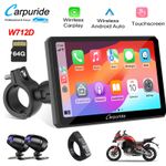 Carpuride W712D Wireless Motorcycle Carplay Android Auto Waterproof Touchscreen
