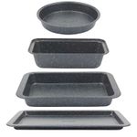 Salter Baking Tray Set Non-Stick Carbon Steel Oven Tin Roaster Cake Tin Loaf Pan