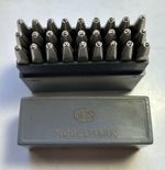 Pristine Vintage Model Mark A-Z Letter Marking Punches 1/16" Size (1.5mm) Boxed