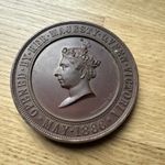 1886 LIVERPOOL INTERNATIONAL EXHIBITION 51mm BRONZE MEDAL - BY ELKINGTON