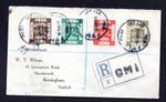 PALESTINE 1919 U.K. REGISTERED FIELD POST OFFICE "GMI" JERUSALEM FIRST ISSUES