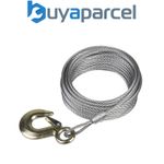 Sealey GWEC12 Winch Cable/Wire Rope with Forged Hook 5.1mm x 10m 810kg Breaking