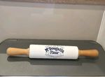 McDougalls Flour Ceramic Porcelain & Wood Rolling Pin Vintage *PLEASE SEE PICS*