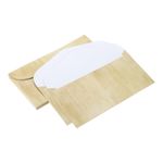 25 Packs Envelopes Vintage Aged Paper Light Brown Stationery Paper 8.7x4 Inch