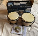 Bongo Drums(Streetlife) set of 2, Size 6&7, Rhythm CD,music Book,tuning Key