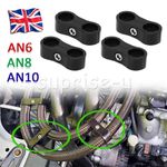 4/8x AN6/AN8/AN10 Nylon Braided For Stainless Fuel Oil Line Hose Separator Clamp