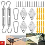 Shade Sail Fixing Kit 304 Stainless Steel Turnbuckle Hooks Outdoor Awning Set