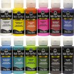 FolkArt MULTI SURFACE acrylic crafters paint -  2oz 59ml SATIN or METALLIC paint