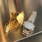 AMBUSH Timeless Silver Gold Metal Charm Watch Design Bracelet Jewelry Unisex New
