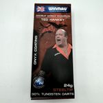 Ted Hankey Winmau 24g Onyx 90% Tungsten Darts Set Steel Tip - Brand New