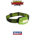 Sealey HT08RG Rechargeable Head Torch with Auto-Sensor 8W COB LED - Green