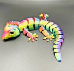 Articulated Gecko Fidget | 3D Printed Flexible Lizard Sensory Fidget