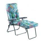 Alfresia Sunlounger, Green Adjustable Frame, Classic Cushion, Choice of Colours