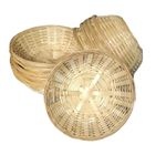 12 Vintage Bread Basket Small Round Woven Wicker Bamboo Hamper Basket Snack Bowl