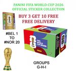 PANINI WORLD CUP 2026 STICKER COLLECTION - GROUP G - GROUP H - GROUP I