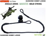 Crossbow String 80lb Pistol Xbow String & End Caps Fits Anglo Arms Mantis Bow