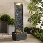 Mains Powered Water Feature LED Large Fountain Outdoor Garden Fountain Decore