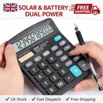 12 Digit Display Large Button Desktop Calculator Home Office School Stationery