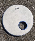 Evans 56 - 20" Calftone Bass Drum Head - Used with Chrome Port Hole 