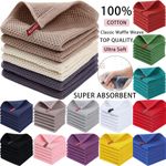 100% Cotton Tea Towels Set Kitchen Dish Cloth Clean Ultra Soft Absorbent Dry UK
