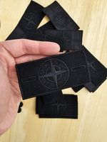 Authentic Stone Island Black Patch Badge + 2x Black Buttons