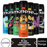 Lynx XL 48-Hour High Definition Fragrance Body Spray Deodorant, 6 Pack, 200ml