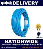 BLUE MDPE PLASTIC WATER PIPE 63MM 25m 50m 100m 150m Roll Coil