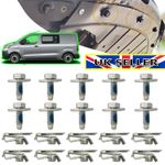 10 X For Vauxhall Vivaro Renault Trafic Engine Undertray Clips Bolt Screw Cover