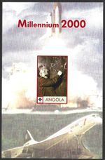 Angola, Albert Einstein, Millennium 2000, Concorde, MNH Imperf M/S Sheet #M2839