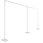 20x10ft Heavy Duty Backdrop Stand Kit - Wedding/Event Pipe Frame w/Weighted Base