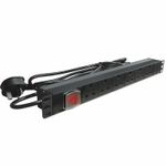 1U 6 Way 13A PDU 19 Inch Rack Switch Horizontal Mount Power Distribution Unit UK