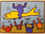 I MISS SUMMER ALREADY!  Keith Haring's interpretation of playing in the ocean...