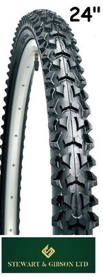 24" x 1.90 Inch BICYCLE TYRE BIKE OFF ROAD MOUNTAIN BLACK