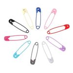 Multi Purpose Craft Sewing Safety Pins Metal Color Plated Nickel Assorted Sizes